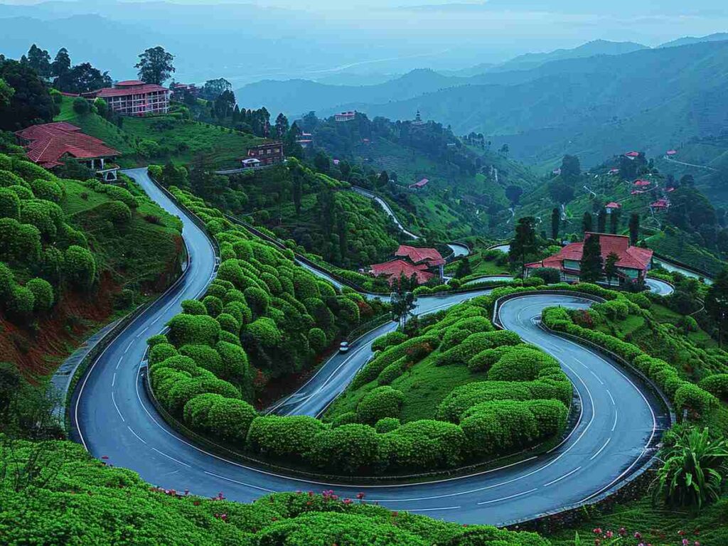kasuli city in Himachal Pradesh in summer
